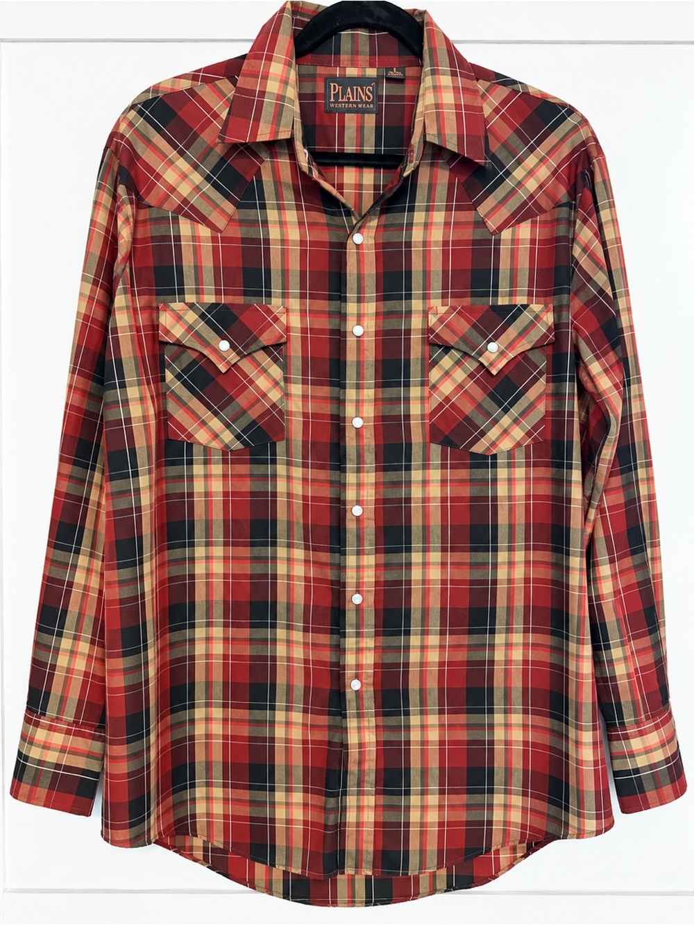 Plains Western Wear Plaid Pearl Snap Western Shirt